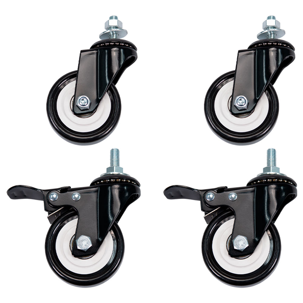 Imagem de KIT RODIZIO PARA RACKS 19 POLEGADAS COM CARGA MAXIMA DE 320KG 4 UN KRR 30MM - 4770011