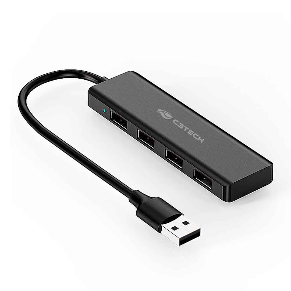Imagem de HUB USB C3TECH 2.0 4 PORTAS PRETO HU-230BK