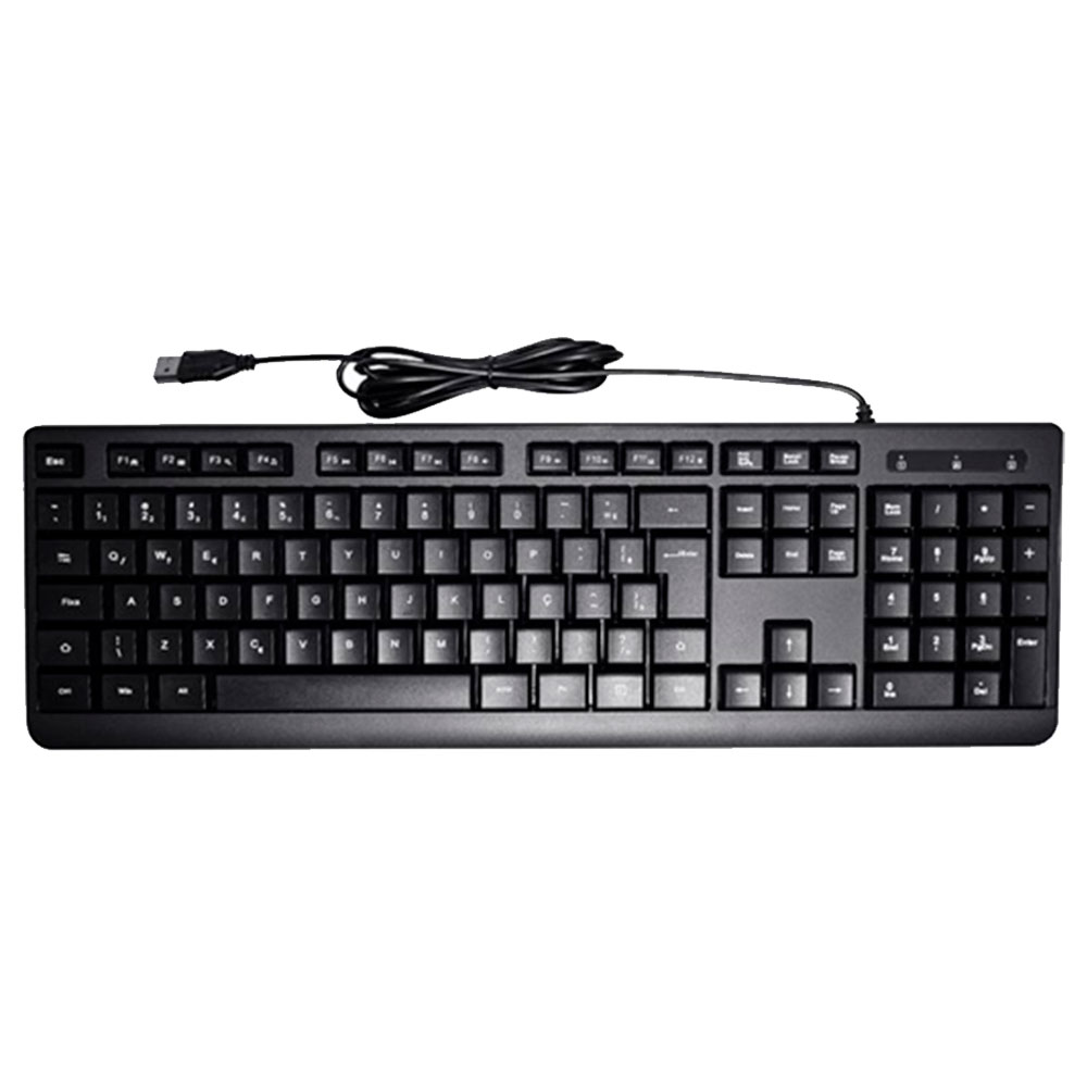 Imagem de TECLADO K-MEX MULTIMIDIA ABNT 2 KMD128 USB PRETO