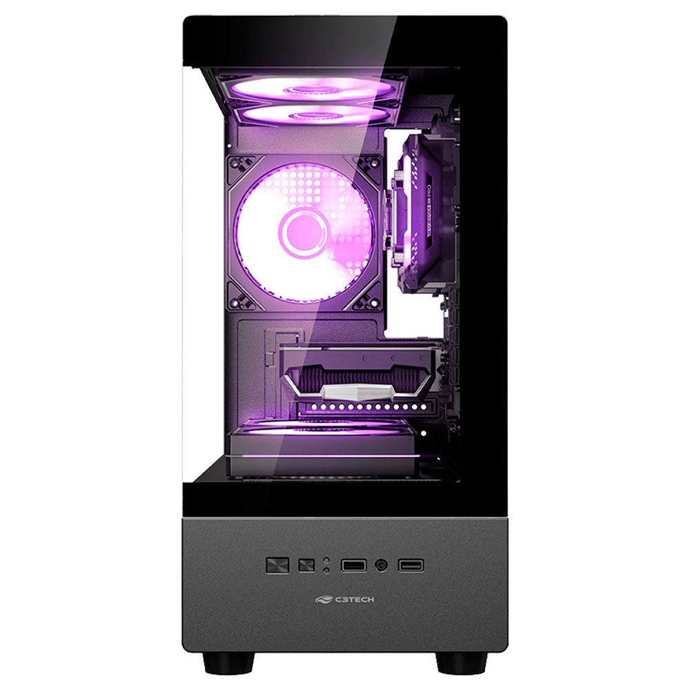 Imagem de GABINETE GAMER C3TECH MT-G150BK SEM FONTE PRETO