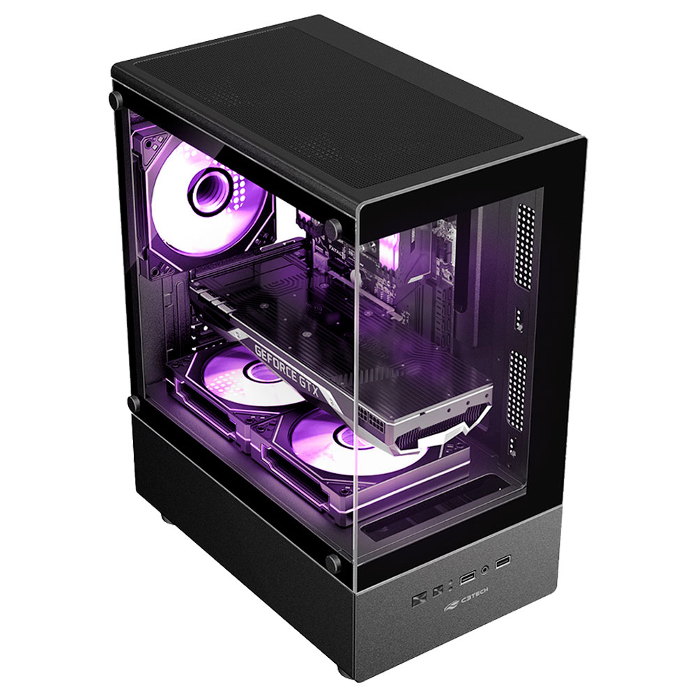 Imagem de GABINETE GAMER C3TECH MT-G150BK SEM FONTE PRETO