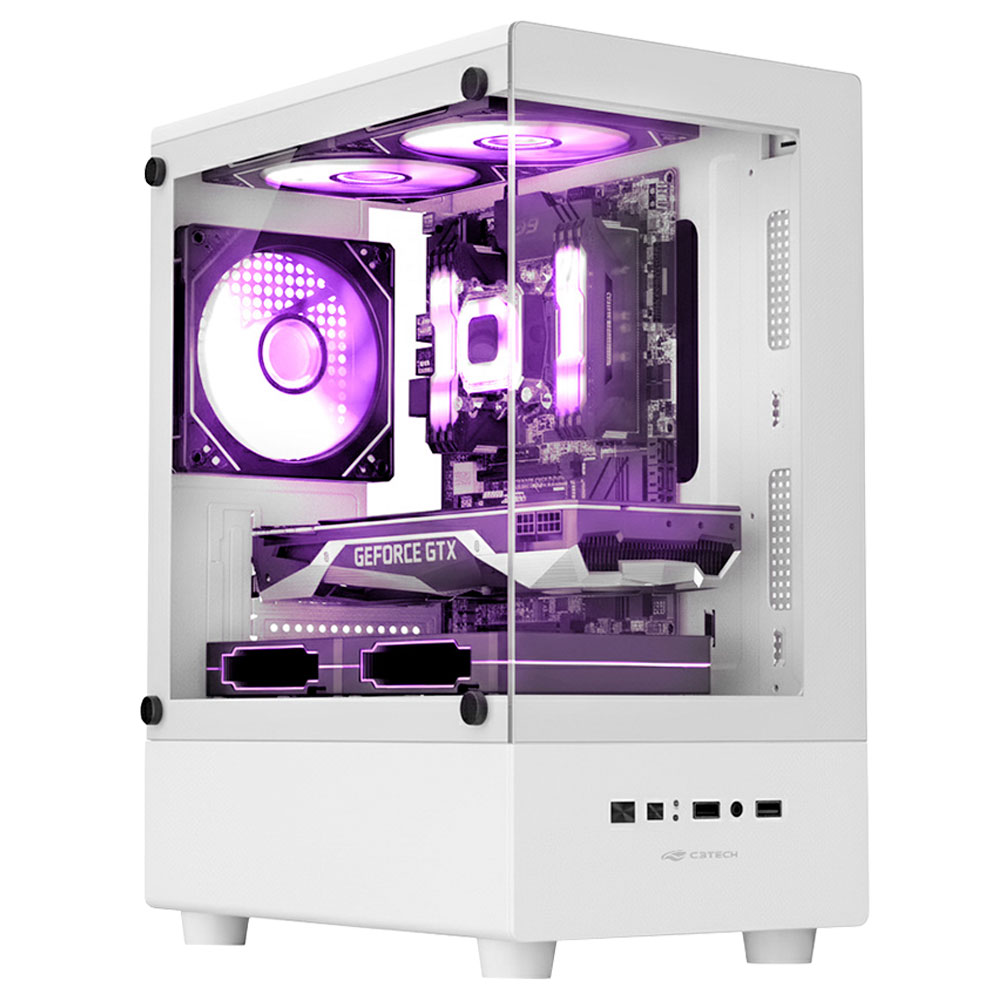 Imagem de GABINETE GAMER C3TECH MT-G150WH SEM FONTE BRANCO