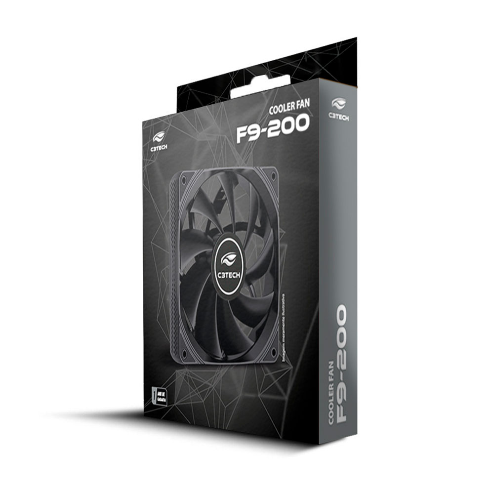 Mostrar detalhes de COOLER PARA GABINETE C3TECH F9-200BK 120MM Imagem de COOLER PARA GABINETE C3TECH F9-200BK 120MM