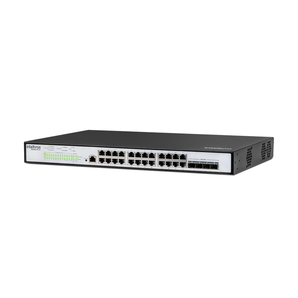 Imagem de SWITCH INTELBRAS GERENCIAVEL GIGABITE POE 24 PORTAS L3 MAIS 4 PORTAS SFP+ S3028G-PB LITE - 4760098