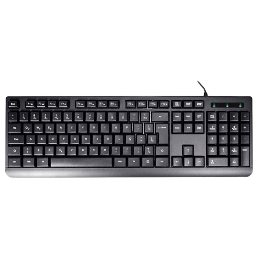 Imagem de TECLADO K-MEX MULTIMIDIA ABNT 2 KMD128 USB PRETO