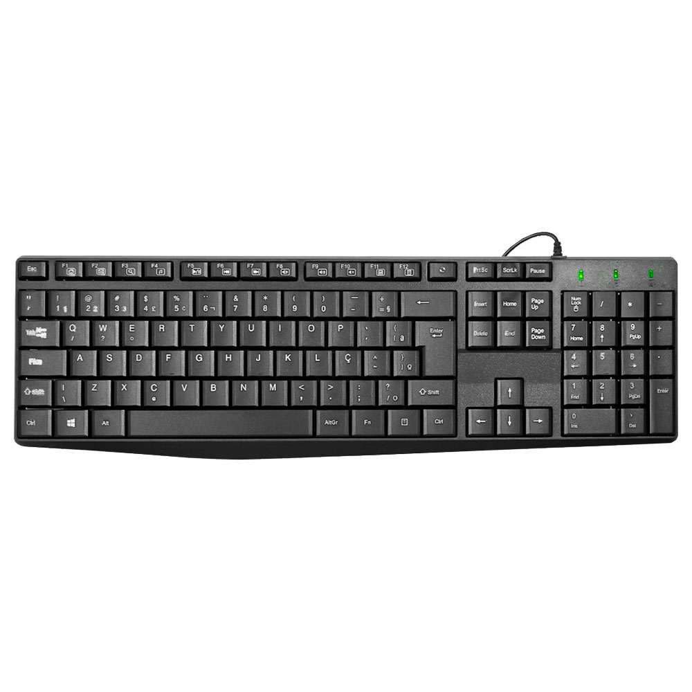 Mostrar detalhes de TECLADO K-MEX ABNT 2 KB-X128 USB PRETO Imagem de TECLADO K-MEX ABNT 2 KB-X128 USB PRETO