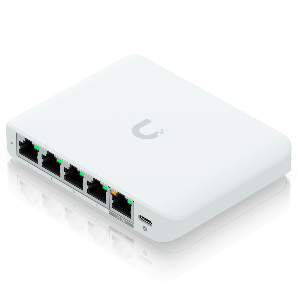 Imagem de SWITCH UBIQUITI GERENCIAVEL 05 PORTAS  2.5 GIGABIT USW-FLEX 2.5G-5
