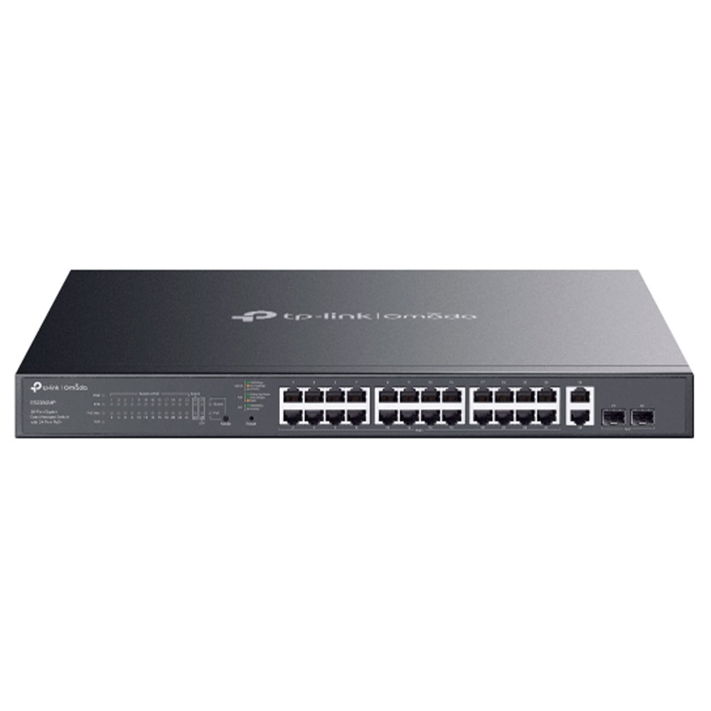 Imagem de SWITCH GERENCIAVEL OMADA GIGABIT DE 28 PORTAS COM 24 PORTAS POE+ E 2 SLOTS SFP ES228GMP TP-LINK