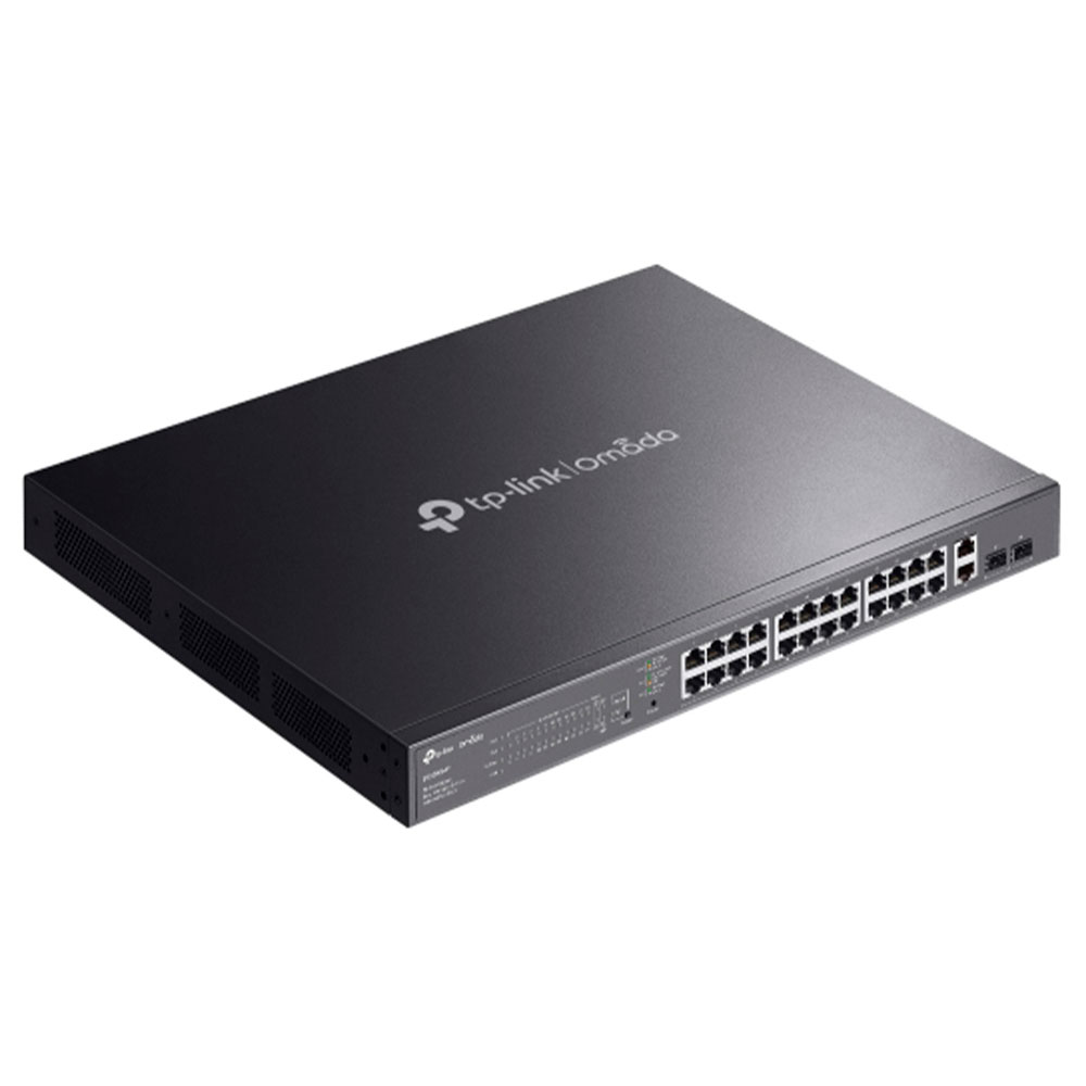 Imagem de SWITCH GERENCIAVEL OMADA GIGABIT DE 28 PORTAS COM 24 PORTAS POE+ E 2 SLOTS SFP ES228GMP TP-LINK