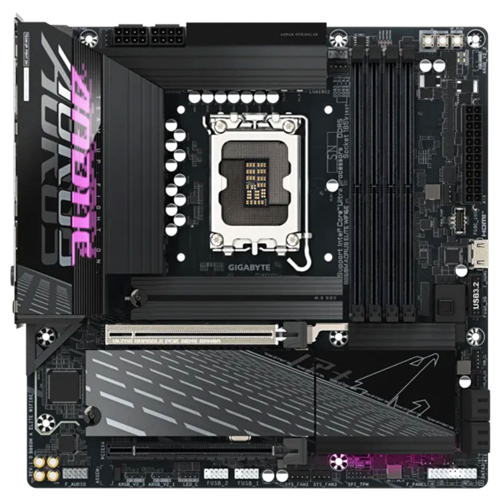 Imagem de PLACA MAE (INTEL) GIGABYTE B860M A ELITE WIFI6E 1.1 DDR5 LGA1851 ULTRA PROCESSORS