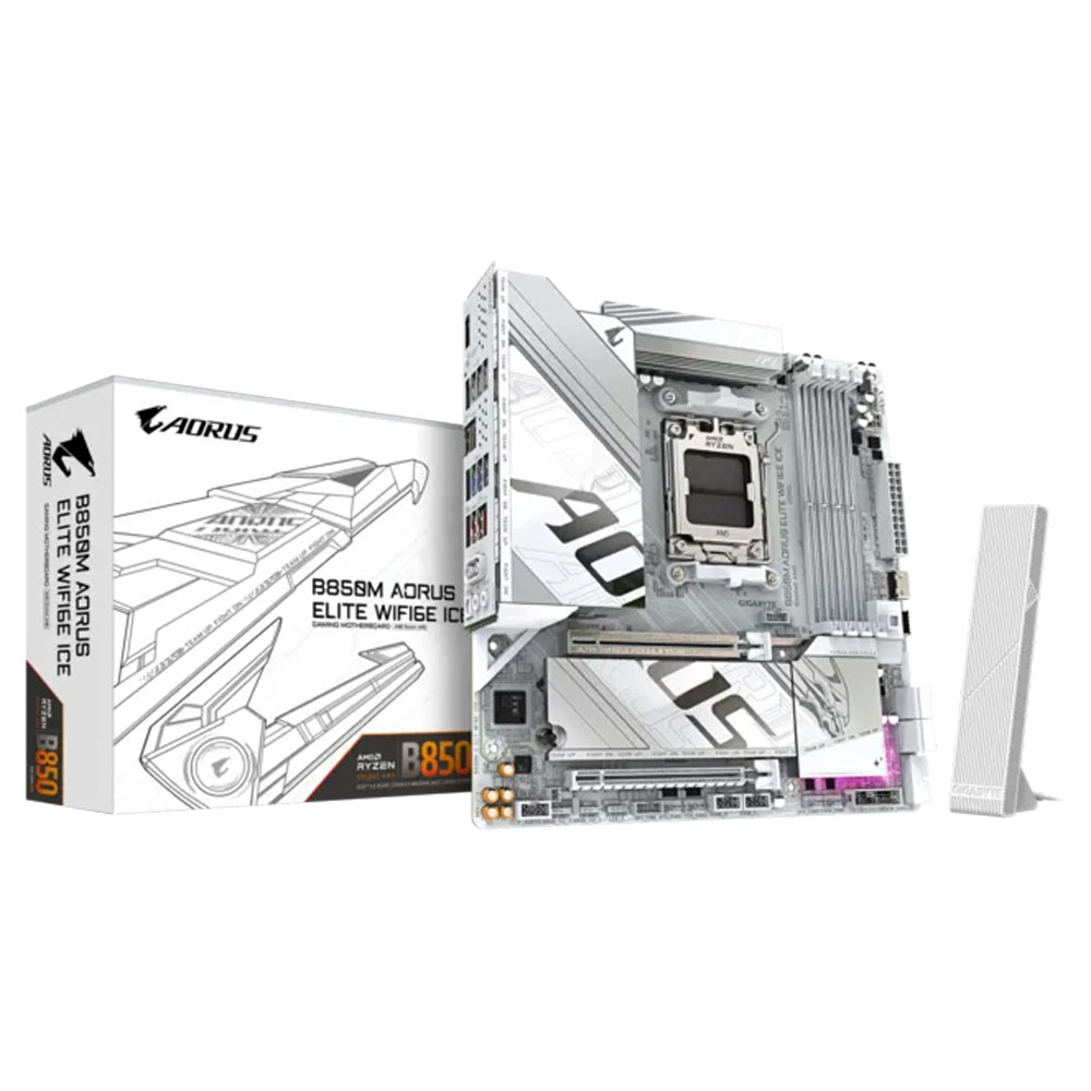 Imagem de PLACA MAE (AMD) GIGABYTE B850M A ELT WF6E ICE 1.1 DDR5 AM5