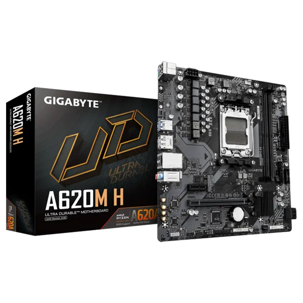 Mostrar detalhes de PLACA MAE (AMD) GIGABYTE PRIME A620M H 2.2 DDR5 AM5 Imagem de PLACA MAE (AMD) GIGABYTE PRIME A620M H 2.2 DDR5 AM5