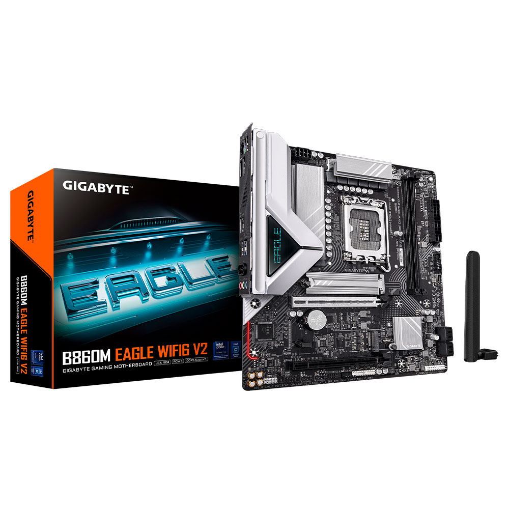 Mostrar detalhes de PLACA MAE (INTEL) GIGABYTE B860M EAGLE WIFI6 V2 1.0 DDR5 LGA1851 ULTRA PROCESSORS Imagem de PLACA MAE (INTEL) GIGABYTE B860M EAGLE WIFI6 V2 1.0 DDR5 LGA1851 ULTRA PROCESSORS