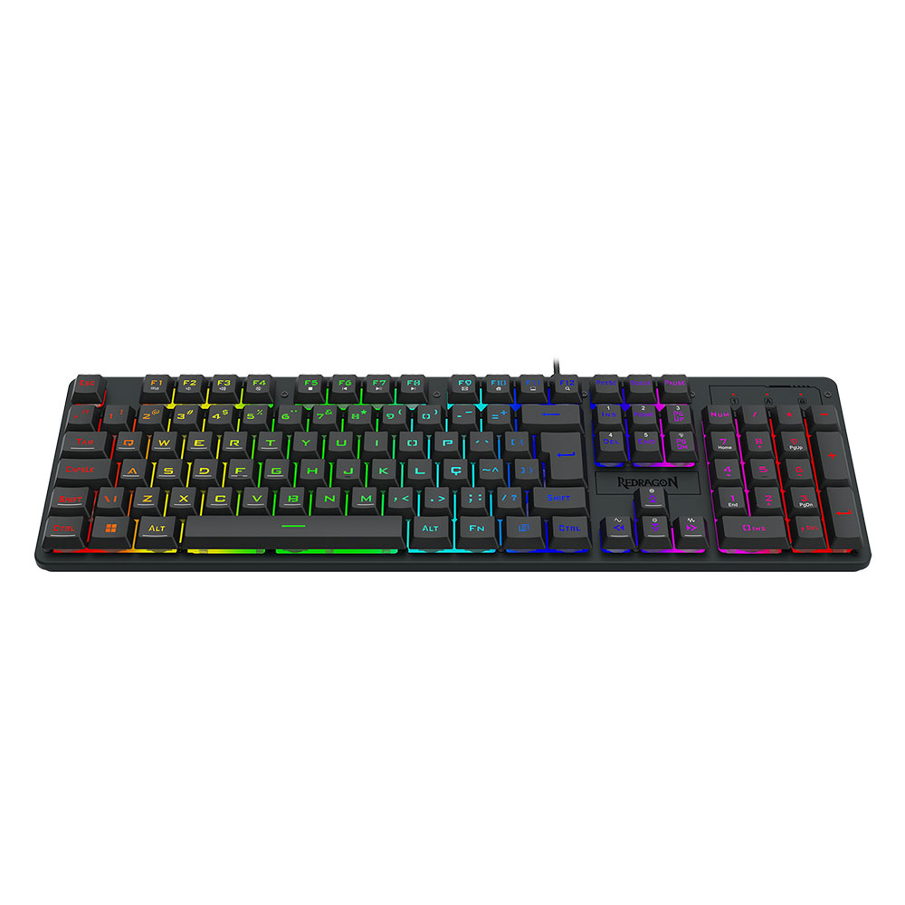 Imagem de TECLADO REDRAGON MEMBRANA GAMER NETHERBANE PRETO RGB K521-RGB