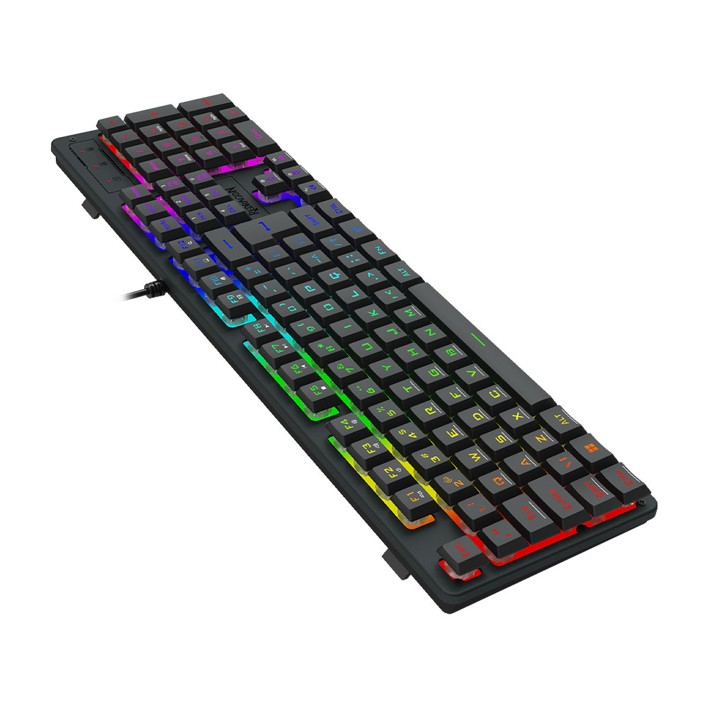 Imagem de TECLADO REDRAGON MEMBRANA GAMER NETHERBANE PRETO RGB K521-RGB