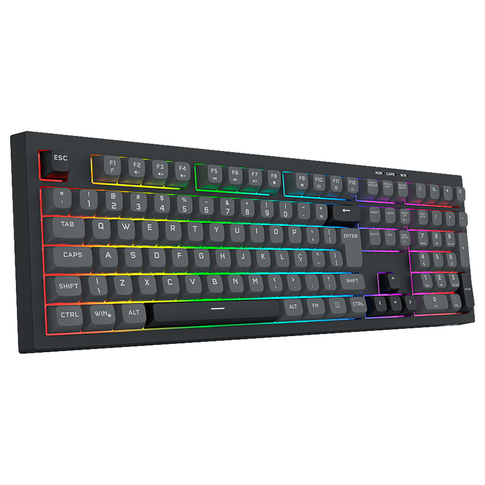 Imagem de TECLADO REDRAGON MEMBRANA GAMER CRUX RGB FULL SIZE COM FIO K518-RGB-GB