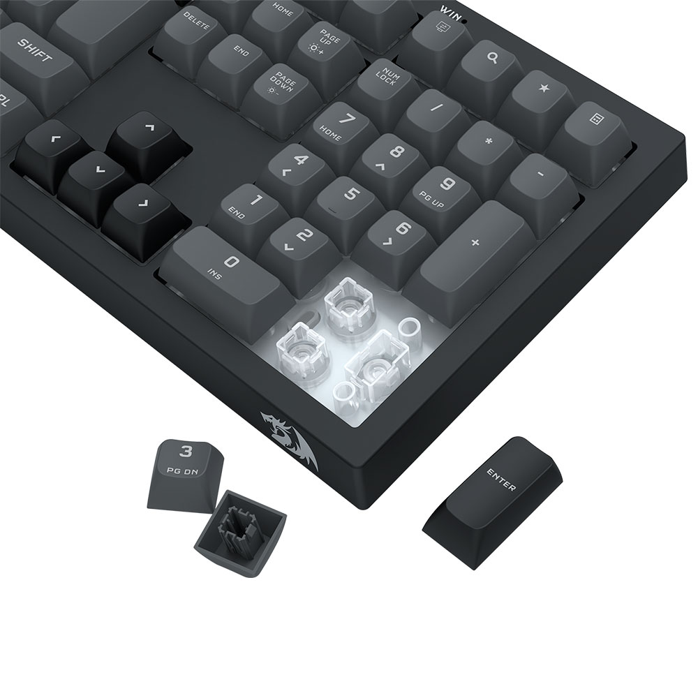 Imagem de TECLADO REDRAGON MEMBRANA GAMER CRUX RGB FULL SIZE COM FIO K518-RGB-GB