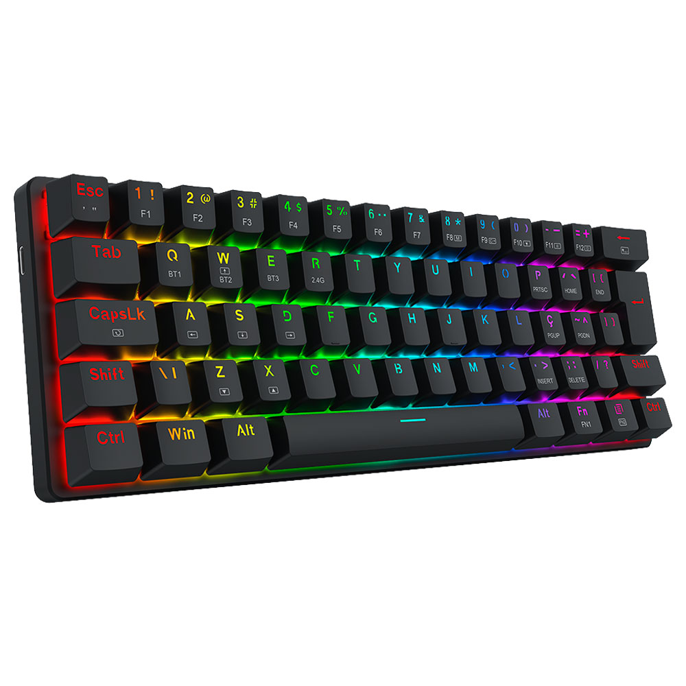 Imagem de TECLADO REDRAGON MECANICO GAMER JAX PRO RGB PRETO SWITCH DUST-PROOF BROWN K613-KBS PT-BROWN