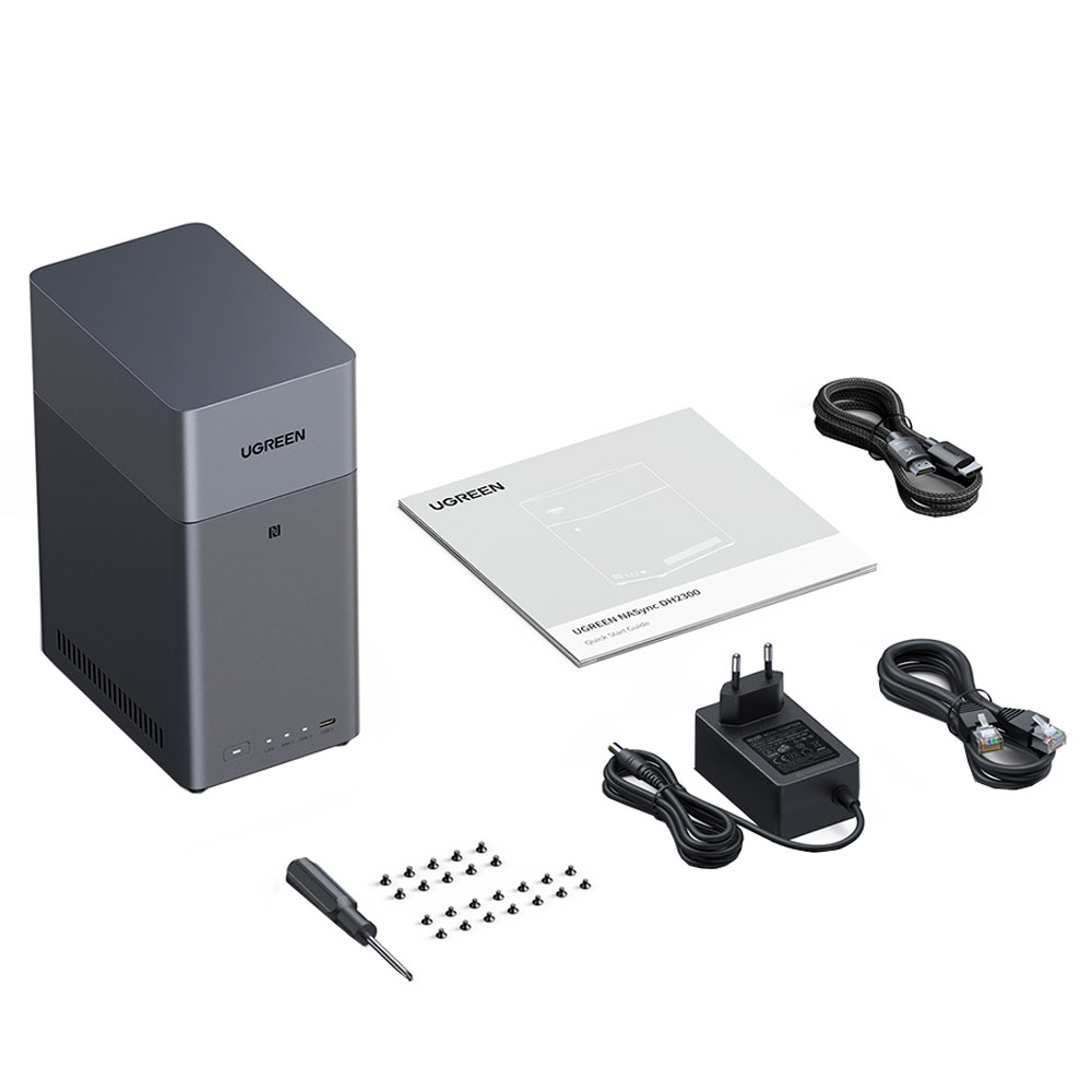Imagem de STORAGE NAS UGREEN TORRE 64TB S/HD 2 BAIAS DH2300 1 PORTA 1GB - DH2300