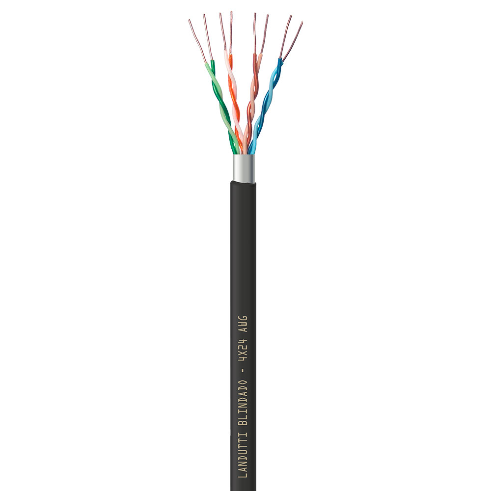 Imagem de CABO DE REDE CAT5E F-UTP CMX LANDUTTI BLINDADO 500M PT CONDUTTI