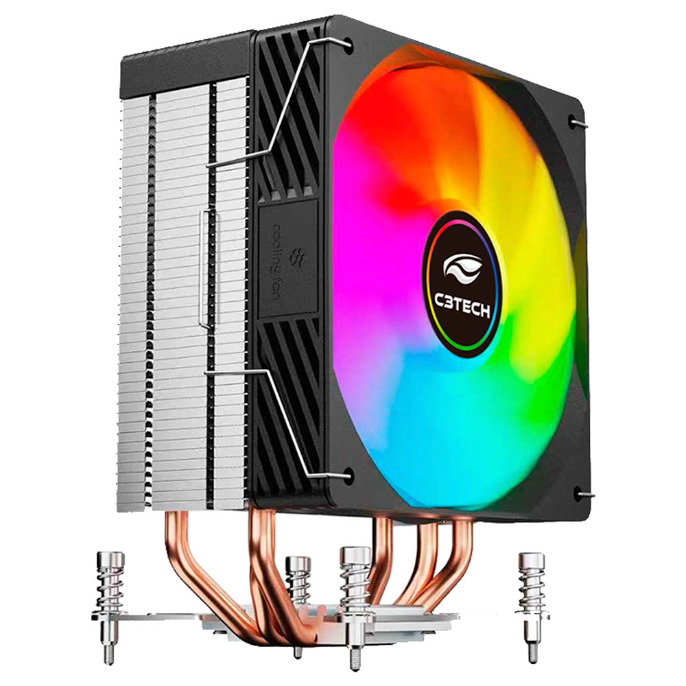 Imagem de COOLER PARA PROCESSADOR C3TECH MULTICOLOR 120MM FC-L130M