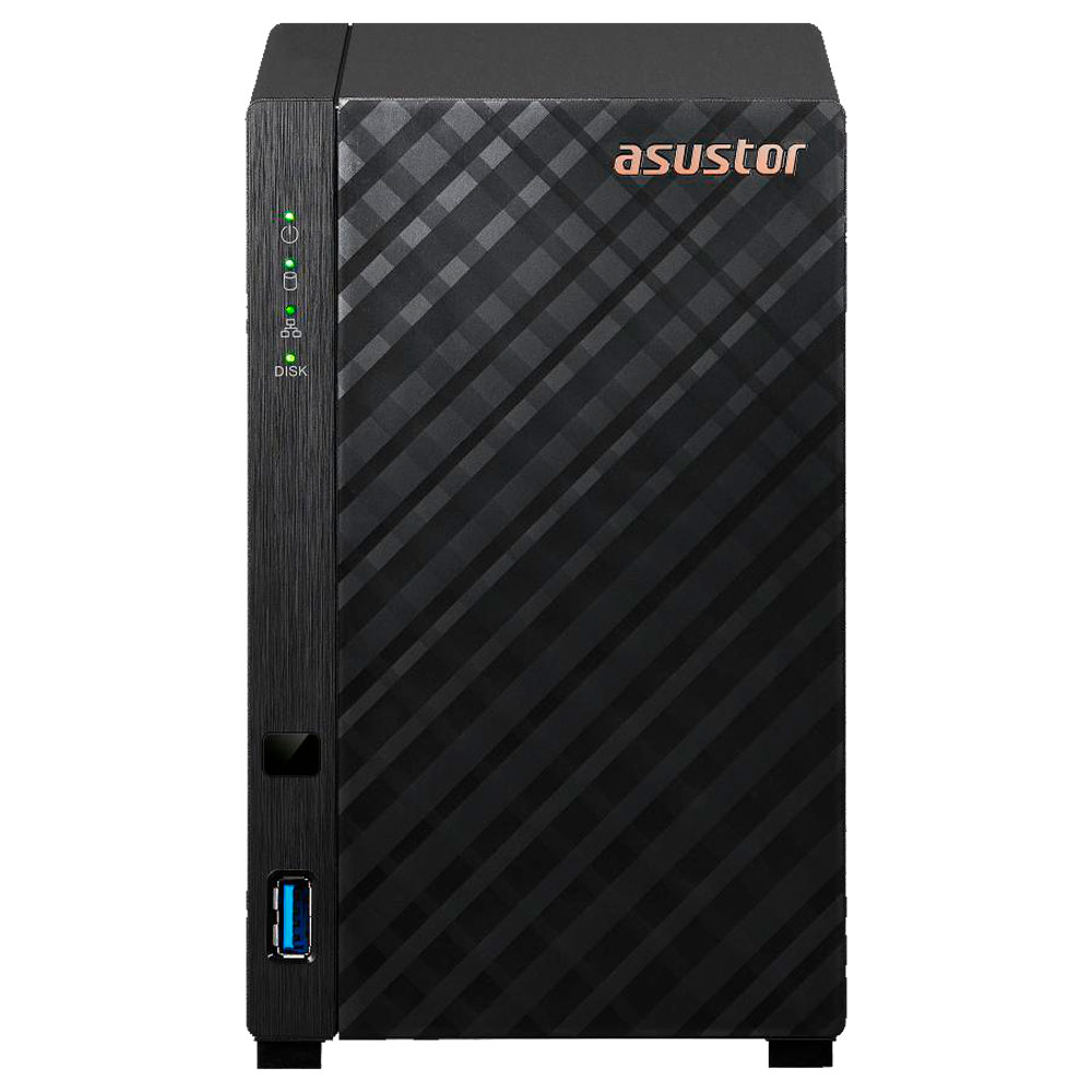 Imagem de STORAGE NAS ASUSTOR TORRE S/HD 2 BAIAS REALTEK RTD1619B 1 PORTA LAN 2.5 - AS1202T-US