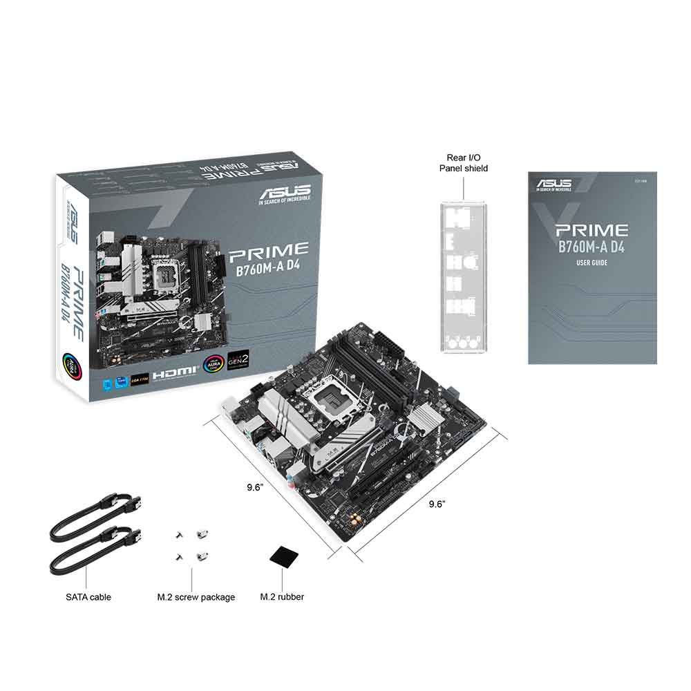 Imagem de PLACA MAE (INTEL) ASUS PRIME B760M-A D4 DDR4 LGA1700 12° E 13° GERACAO