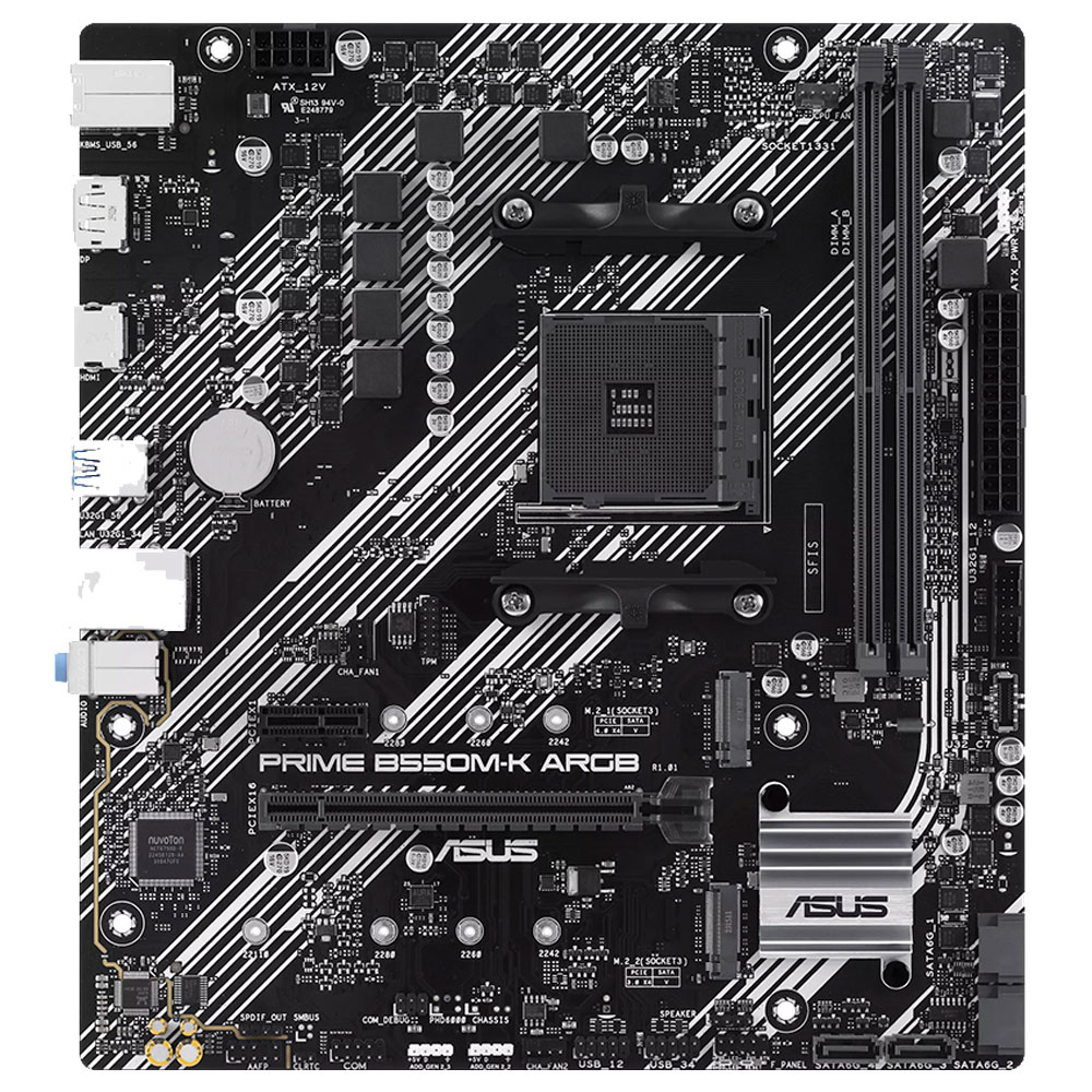 Imagem de PLACA MAE (AMD) ASUS PRIME B550M-K ARGB DDR4 AM4