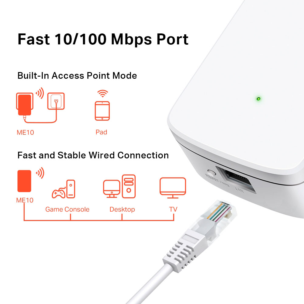 Imagem de EXTENSOR DE COBERTURA WI-FI 300 MBPS WI-FI ME10 MERCUSYS