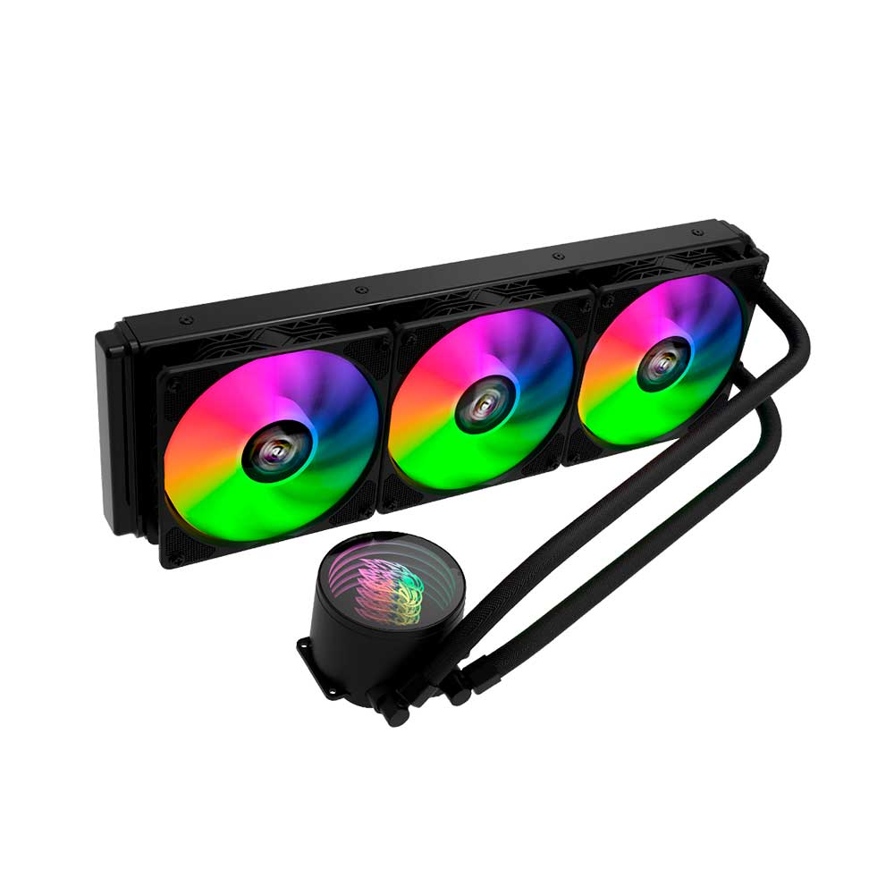 Mostrar detalhes de WATER COOLER WACO K-MEX 360MM INTEL/AMD MULTICOLOR PRETO Imagem de WATER COOLER WACO K-MEX 360MM INTEL/AMD MULTICOLOR PRETO