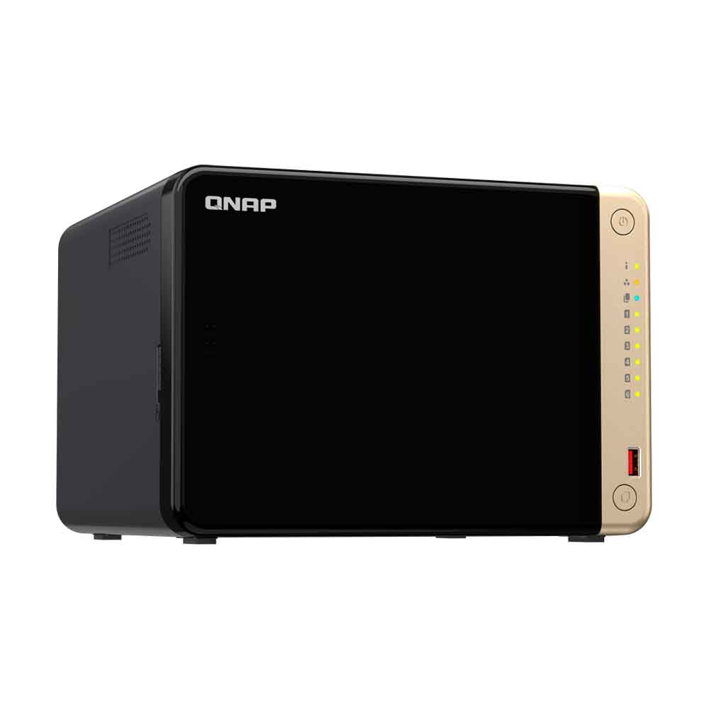 Imagem de STORAGE NAS QNAP 6 BAIAS INTEL CELERON N5095, 2.9GHZ, 4 NUCLEOS, 8GB,2x 2.5 GBE TORRE - TS-664-8G-BR