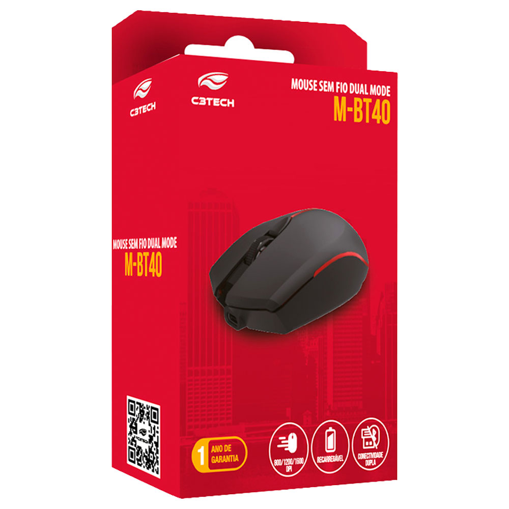 Imagem de MOUSE C3TECH SEM FIO RECARREGAVEL BLUETOOTH E RECEPTOR M-BT40PK ROSA