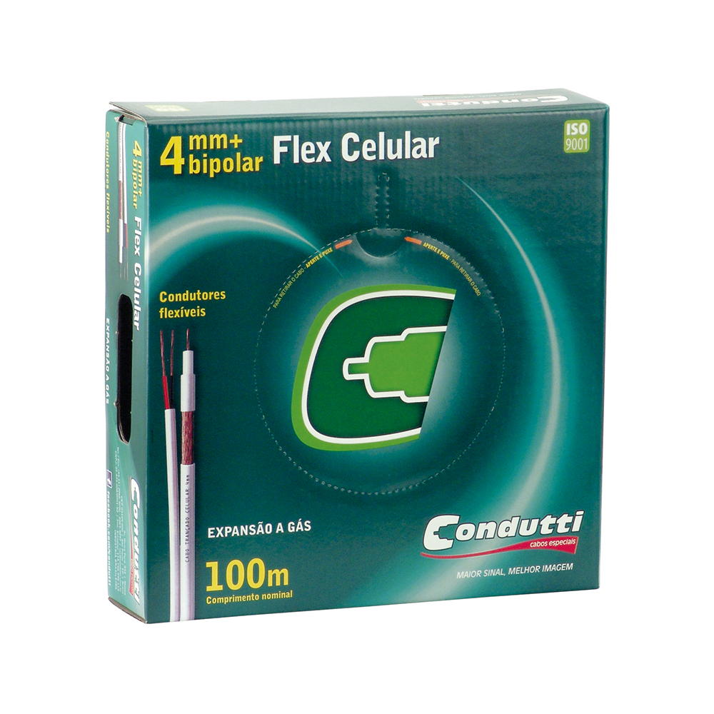 Mostrar detalhes de CABO COAXIAL BIPOLAR CONDUCOOPER 4MM 2X26AWG CX C/100M CONDUTTI Imagem de CABO COAXIAL BIPOLAR CONDUCOOPER 4MM 2X26AWG CX C/100M CONDUTTI
