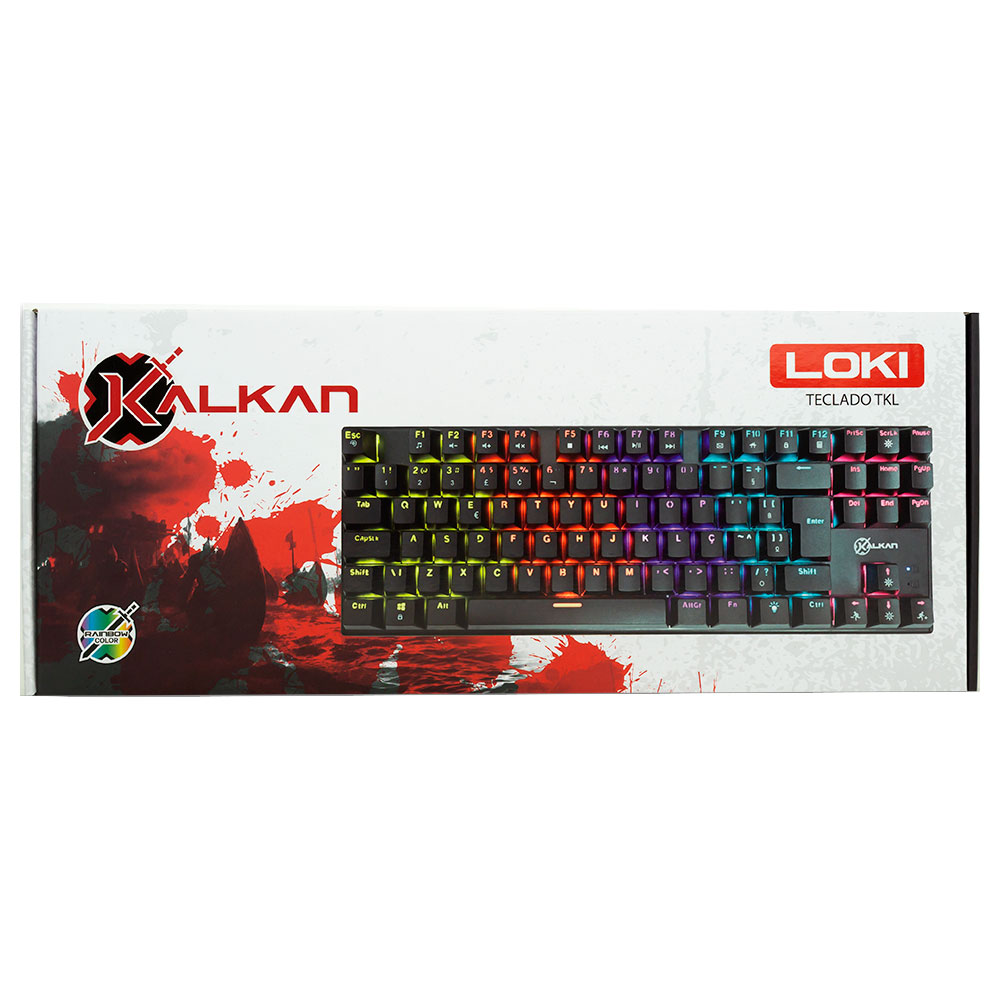 Imagem de TECLADO KALKAN MECANICO GAMER LOKI TKL PRETO SWITCH BROWN KLK00014