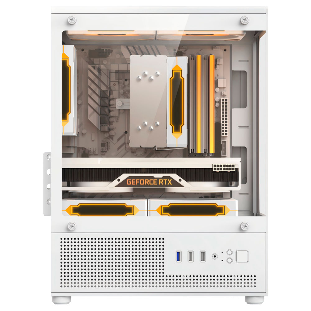 Imagem de GABINETE GAMER KALKAN HAKON BRANCO SEM FAN KLK00081