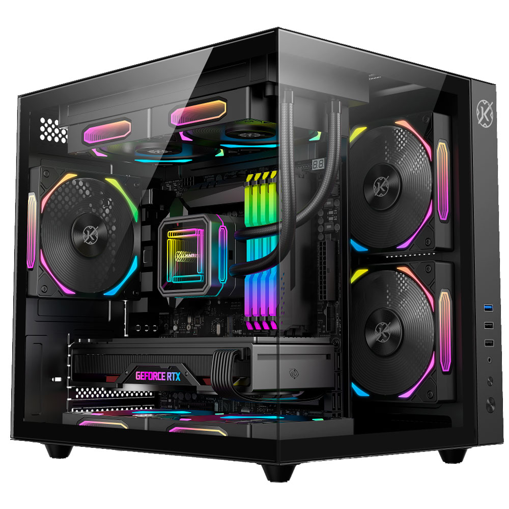 Imagem de GABINETE GAMER KALKAN MIDGARD PRETO SEM FAN KLK00039