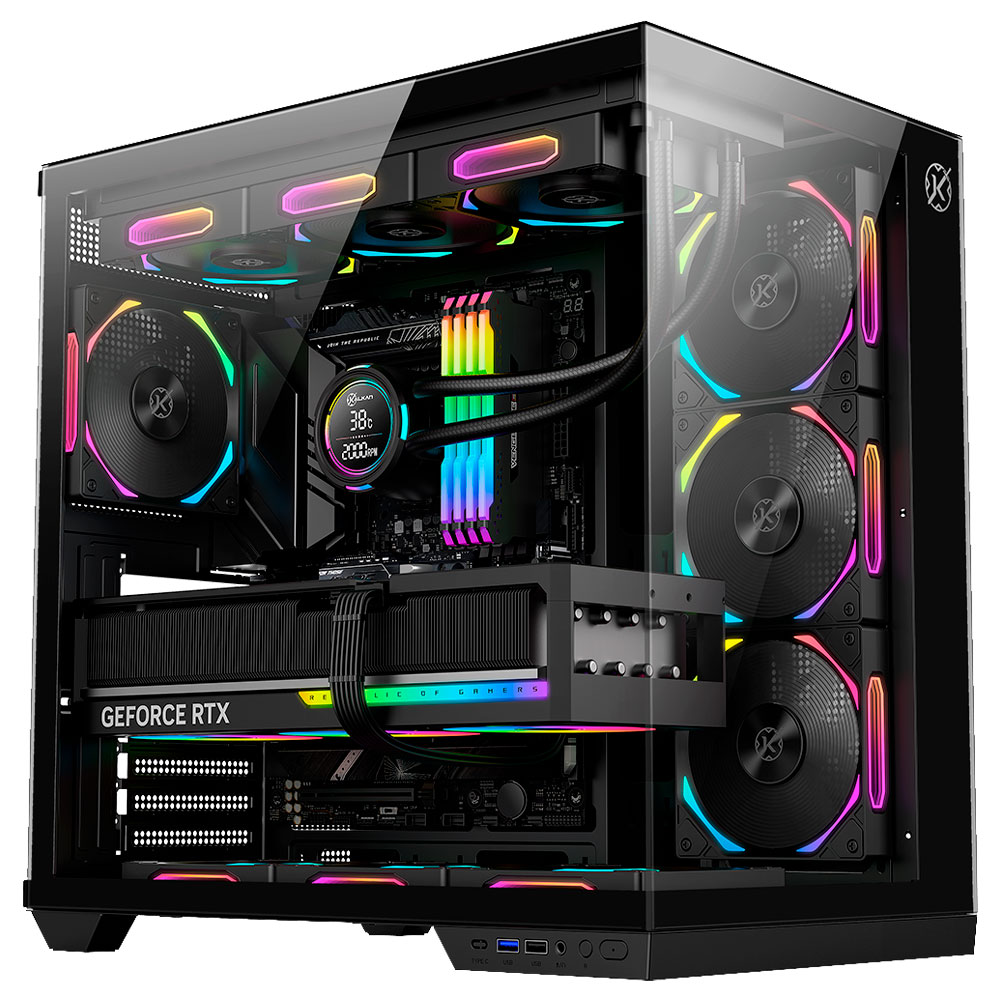 Mostrar detalhes de GABINETE GAMER KALKAN SKYE PRETO SEM FAN KLK00041 Imagem de GABINETE GAMER KALKAN SKYE PRETO SEM FAN KLK00041