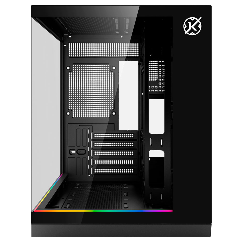 Imagem de GABINETE GAMER KALKAN SAGA RGB PRETO SEM FAN KLK00044