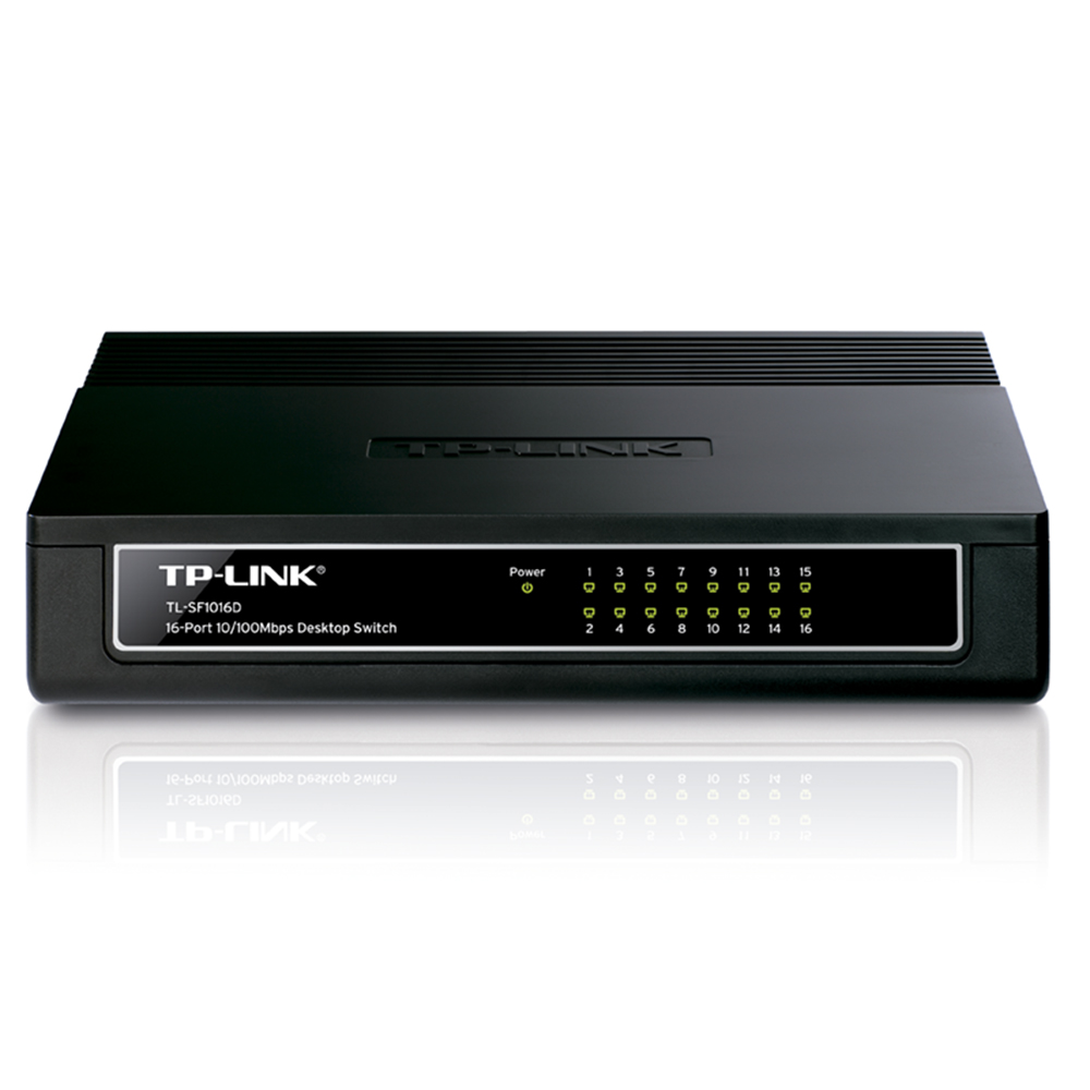 Mostrar detalhes de SWITCH 16 PORTAS 10/100 TP-LINK TL-SF1016D Imagem de SWITCH 16 PORTAS 10/100 TP-LINK TL-SF1016D