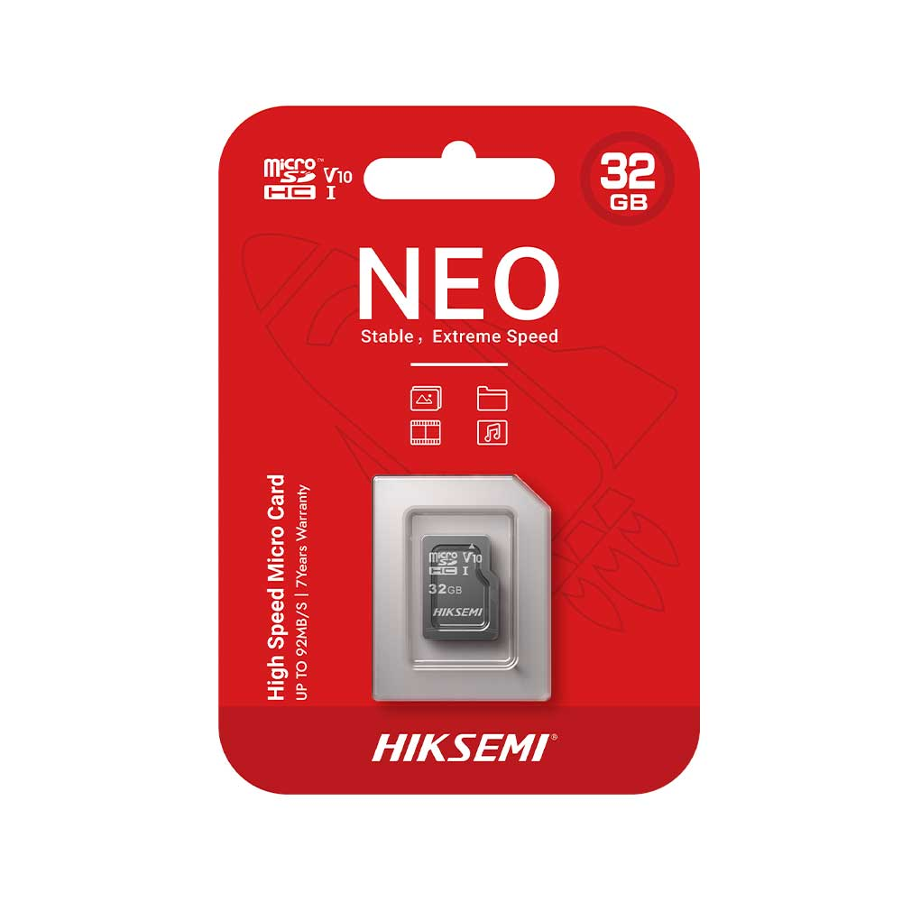 Mostrar detalhes de CARTAO DE MEMORIA SD HIKSEMI CLASS 10UHS-I 32GB - HS-TF-C1/32G Imagem de CARTAO DE MEMORIA SD HIKSEMI CLASS 10UHS-I 32GB - HS-TF-C1/32G