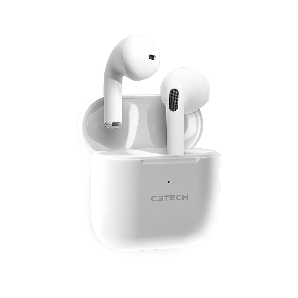 Mostrar detalhes de FONE DE OUVIDO C3TECH INTRA-AURICULAR EP-TWS-21WH BT 5.1 TWS BRANCO Imagem de FONE DE OUVIDO C3TECH INTRA-AURICULAR EP-TWS-21WH BT 5.1 TWS BRANCO