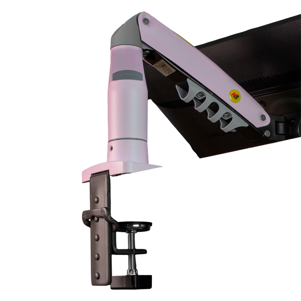 Imagem de SUPORTE MONITOR NORTH BAYOU PISTAO A GAS MORSA 17" A 30" ROSA - NB-F80-XJ