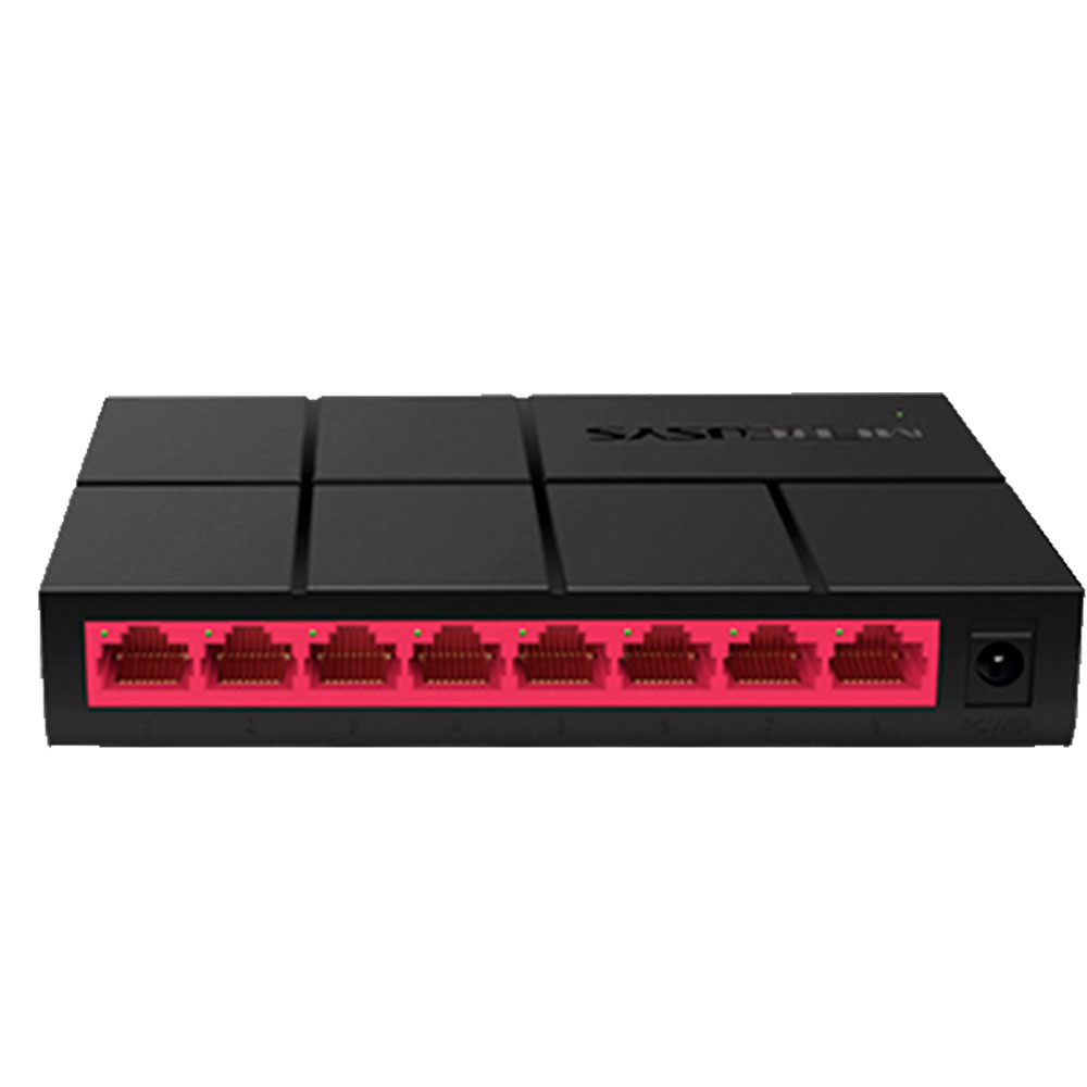 Mostrar detalhes de SWITCH 8 PORTAS 10/100/1000MBPS MERCUSYS MS108G Imagem de SWITCH 8 PORTAS 10/100/1000MBPS MERCUSYS MS108G