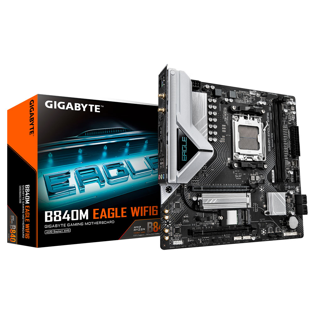 Imagem de PLACA MAE (AMD) GIGABYTE B840M EAGLE WIFI6 1.2 DDR5 AM5