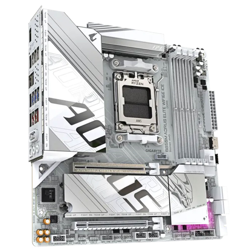 Imagem de PLACA MAE (AMD) GIGABYTE B850M A ELT WF6E ICE 1.1 DDR5 AM5