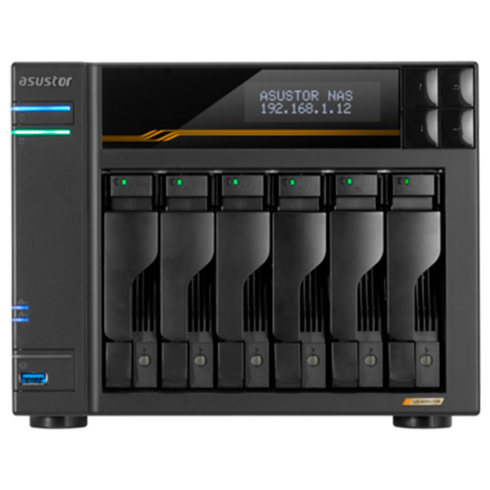 Mostrar detalhes de STORAGE NAS ASUSTOR TORRE S/HD 6 BAIAS AMD RYZEN V3C14 2 PORTAS LAN 5GB E 2 10GB - AS6806T-US Imagem de STORAGE NAS ASUSTOR TORRE S/HD 6 BAIAS AMD RYZEN V3C14 2 PORTAS LAN 5GB E 2 10GB - AS6806T-US