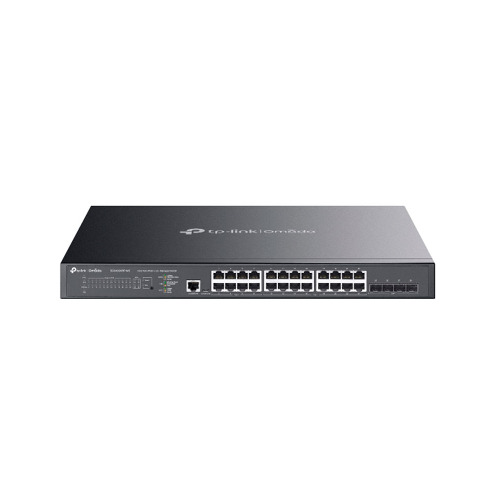 Imagem de SWITCH GERENCIAVEL TP-LINK SG3428XPP-M2 OMADA 24 PORTAS 2,5G 16X POE+ 8X POE++ E 4 SLOTS 10GE SFP+