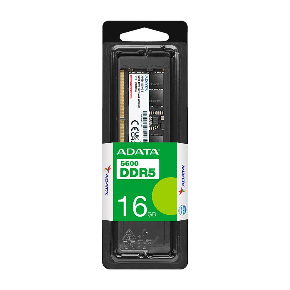 Imagem de MEMORIA ADATA 16GB DDR5 5600HZ 1.1V - NOTEBOOK - AD5S560016G-S