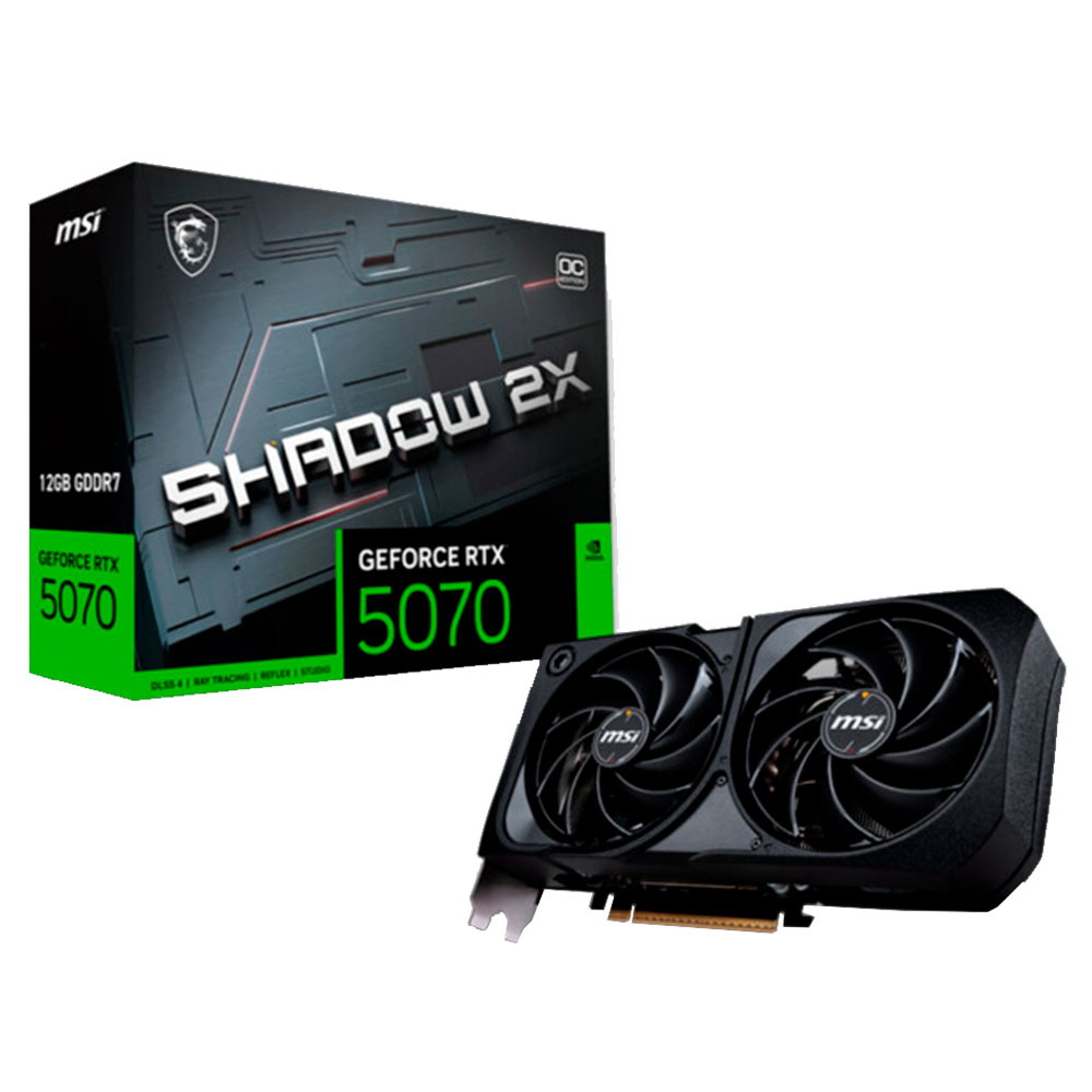 Mostrar detalhes de PLACA DE VIDEO MSI GEFORCE RTX 5070 SHADOW 2X OC 12GB GDDR7 192BITS 912-V532-076 Imagem de PLACA DE VIDEO MSI GEFORCE RTX 5070 SHADOW 2X OC 12GB GDDR7 192BITS 912-V532-076