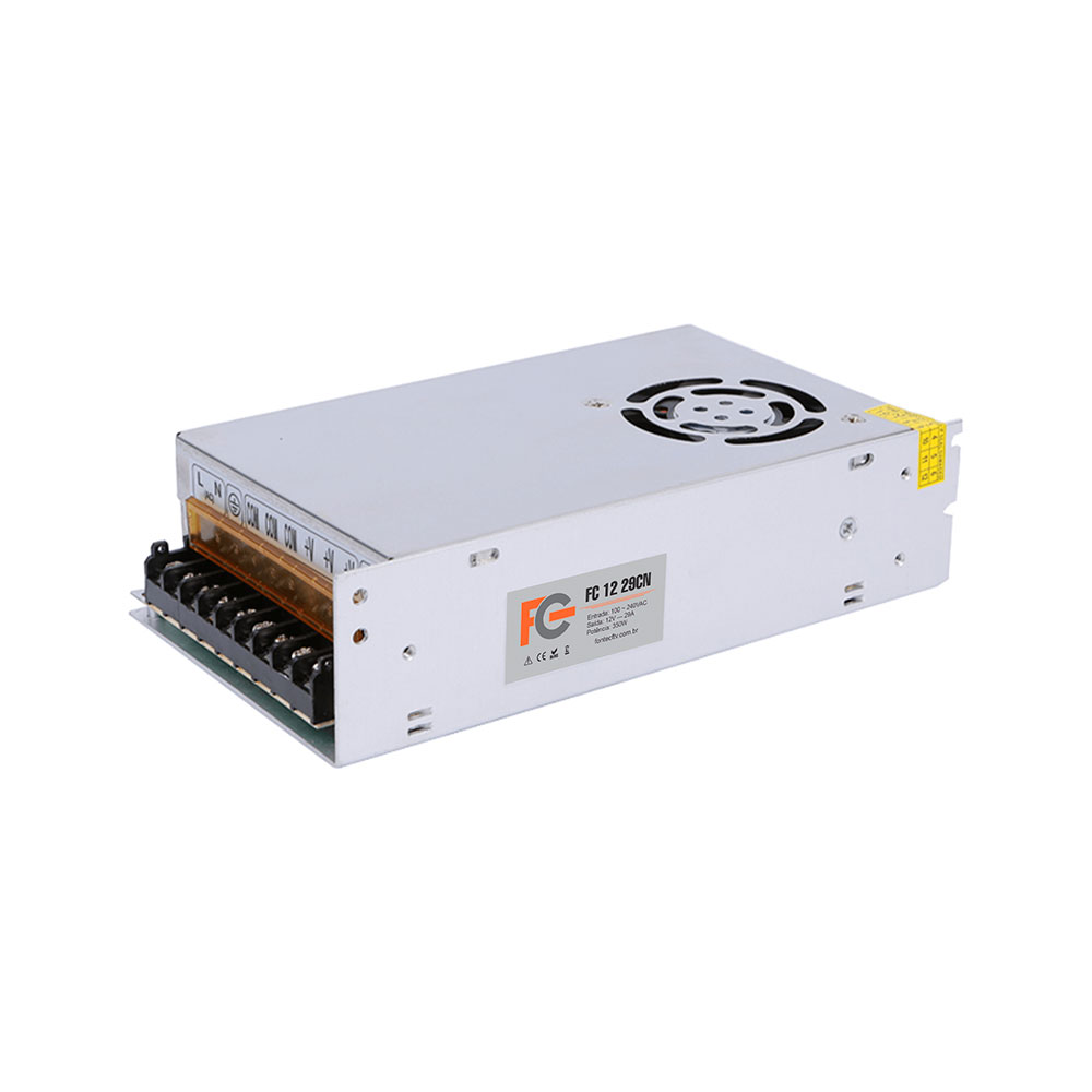 Imagem de FONTE CHAVEADA COLMEIA 12V 29A 350W FC1229CN FC FONTES